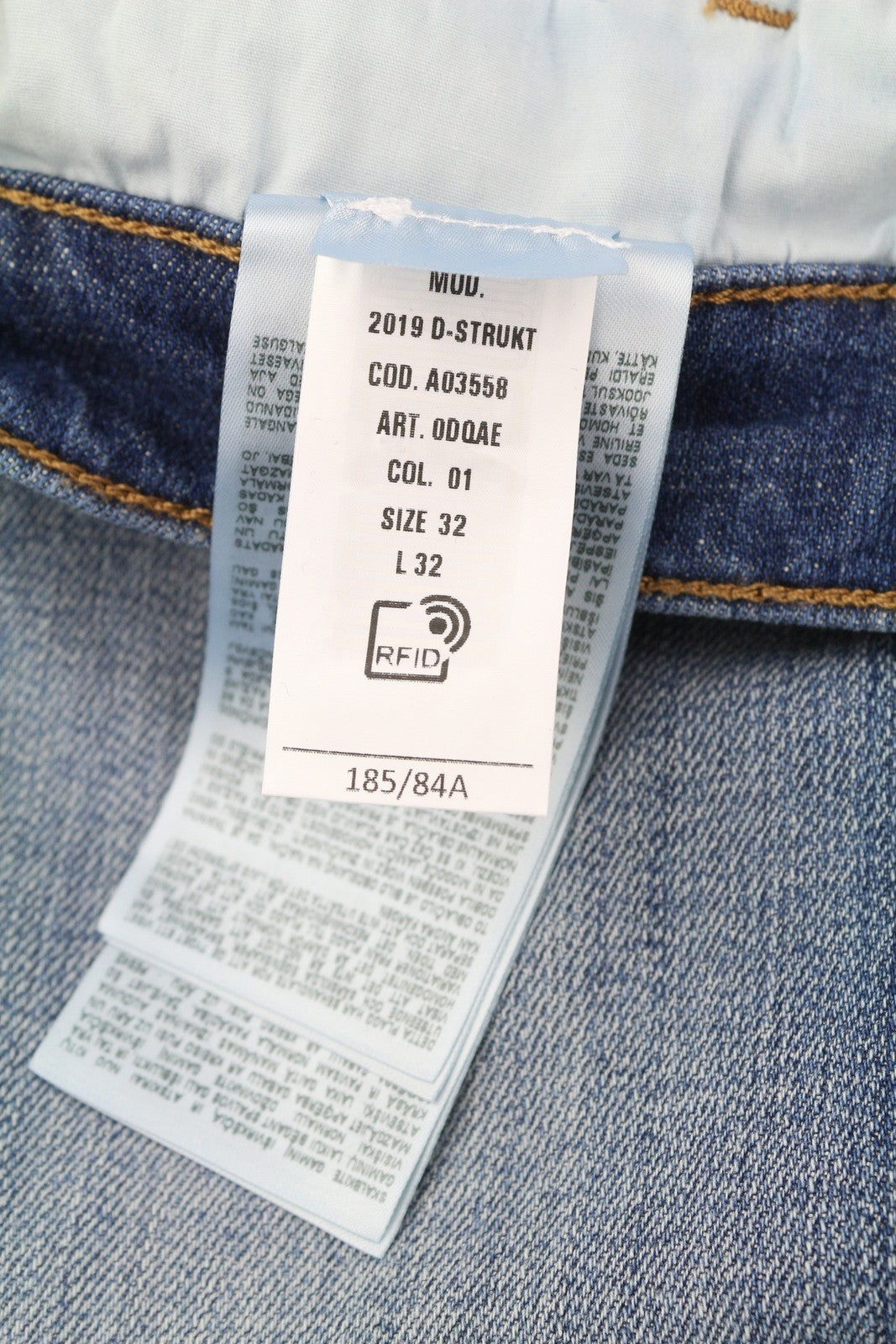 DIESEL 2019 D-Strukt 0DQAE Men Jeans W32/L32 Slim  Fade Effect Denim RRP€175