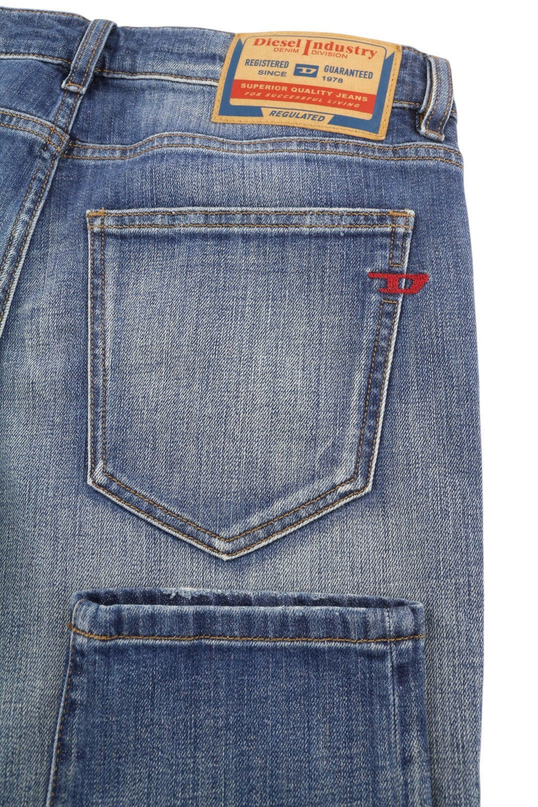 DIESEL 2019 D-Strukt 0DQAE Men Jeans W32/L32 Slim  Fade Effect Denim RRP€175