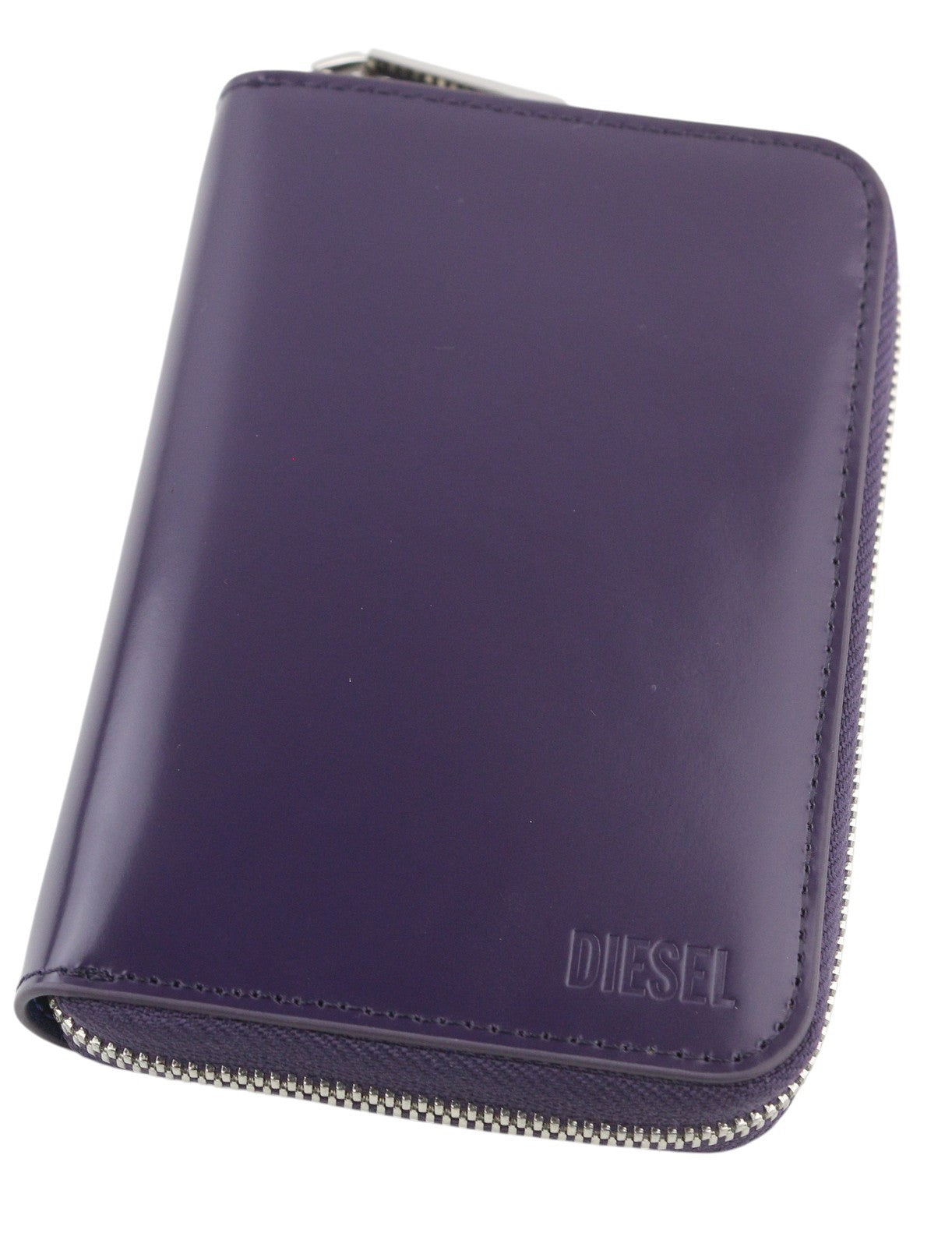 DIESEL Jadda Women Wallet OS  Purple Leather Round Zipper Violet RRP€160