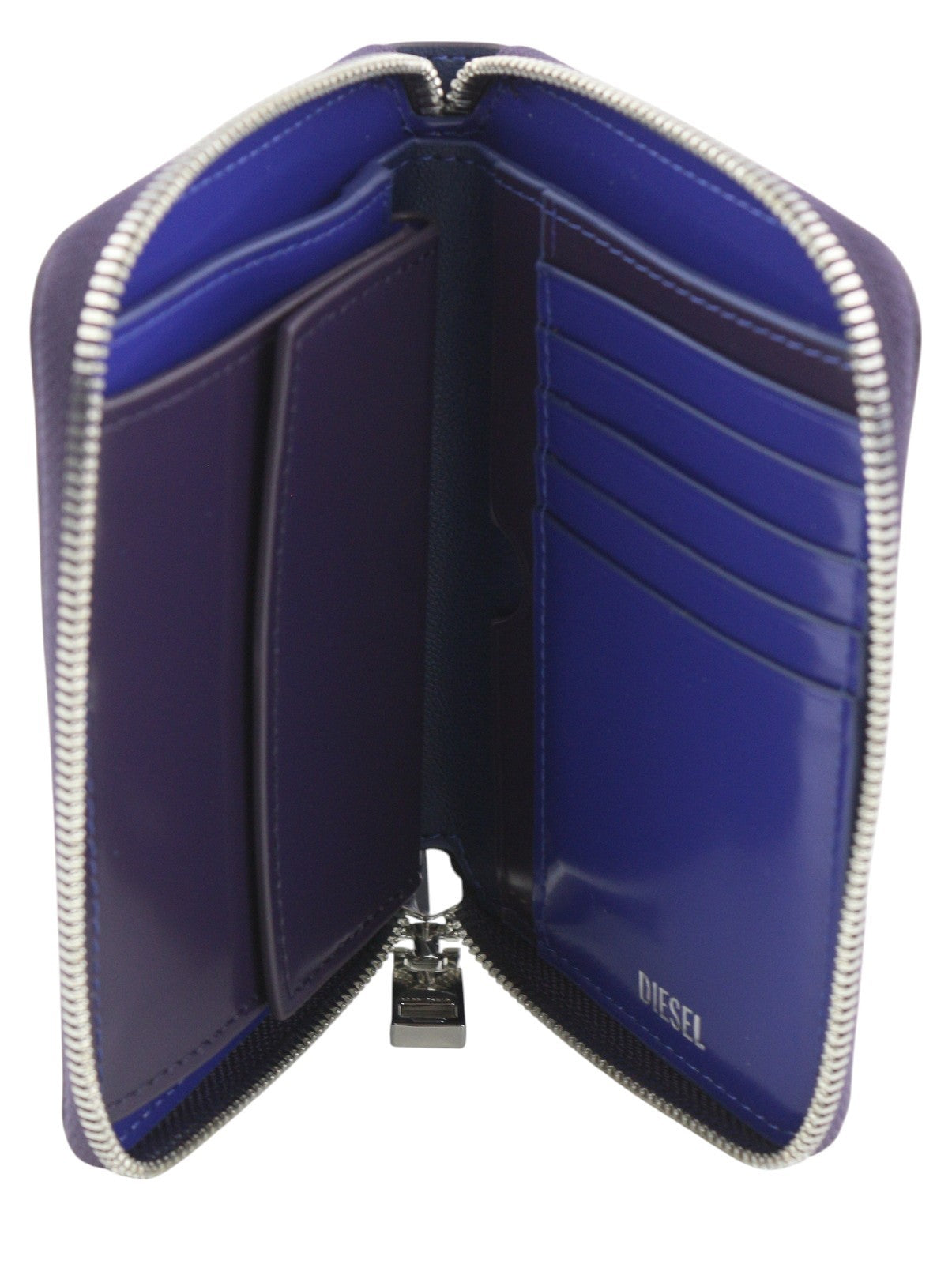 DIESEL Jadda Women Wallet OS  Purple Leather Round Zipper Violet RRP€160