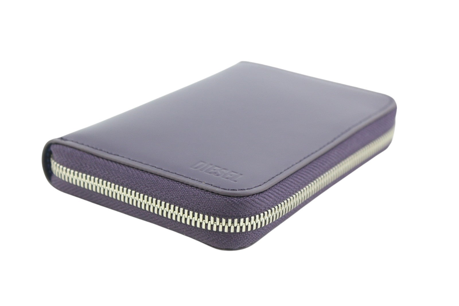 DIESEL Jadda Women Wallet OS  Purple Leather Round Zipper Violet RRP€160