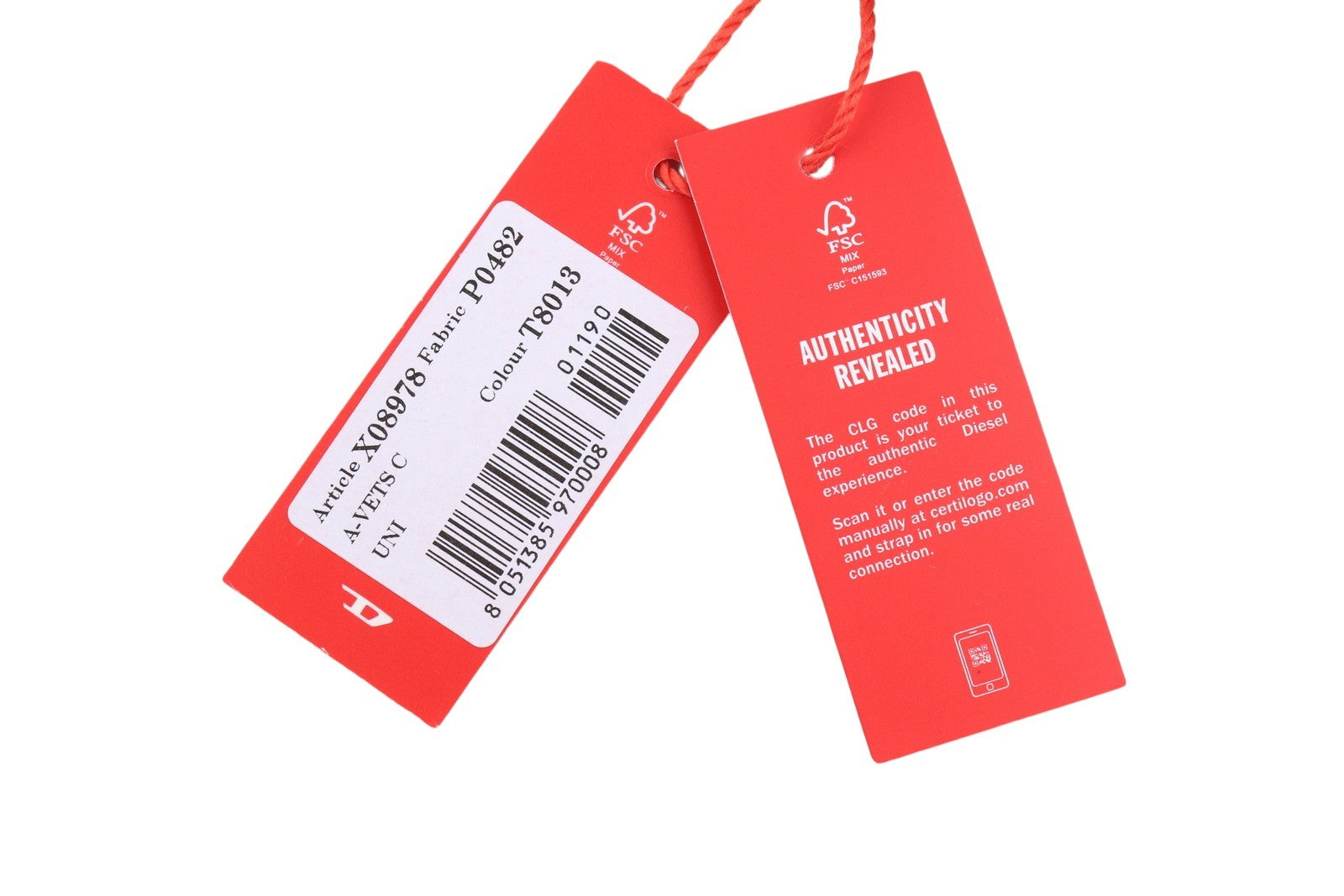 DIESEL A-Vets C Women Bracelet OS Black Denim Threads Details Silver Tone RRP€90