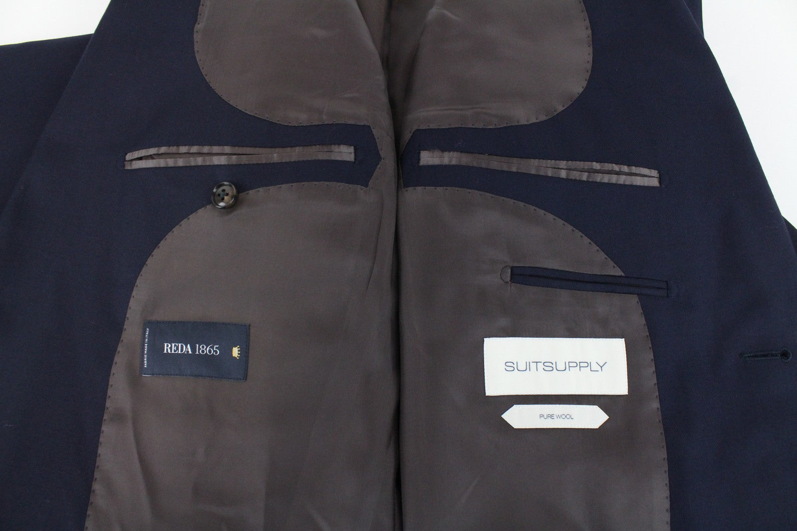 SUITSUPPLY Napoli Mens Blazer UK44L Navy Wool Notch Collar Dress Lined