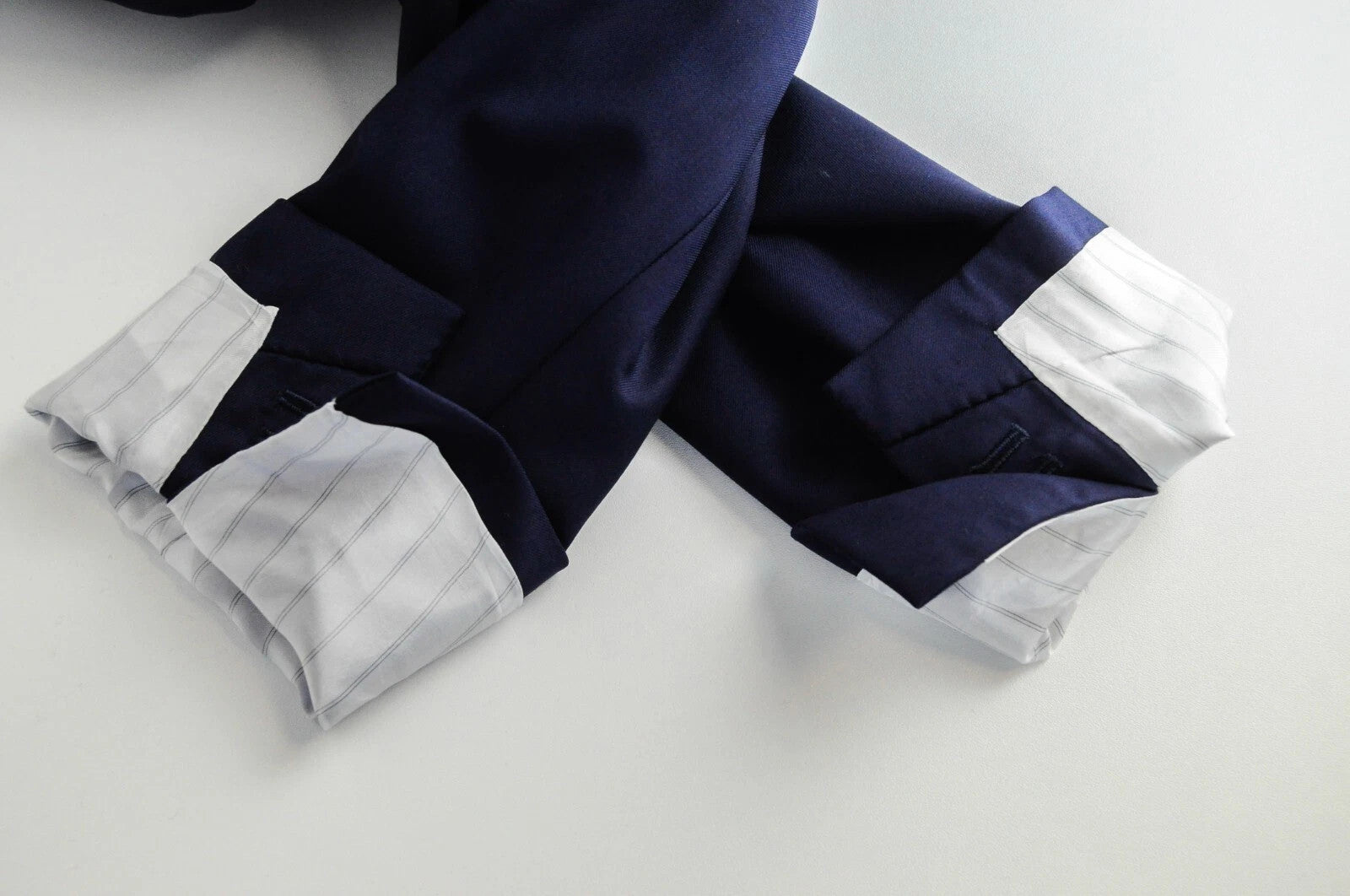 SUITSUPPLY Lazio Men's Suit UK32 Navy Wool Lined Pleated Formal 2-Piece