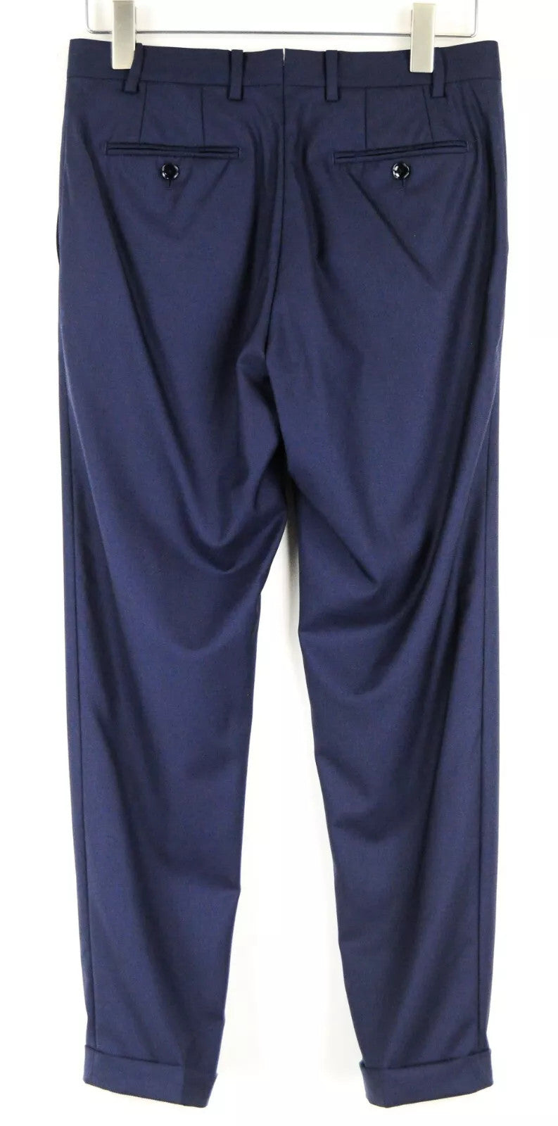 SUITSUPPLY Lazio Men's Suit UK32 Navy Wool Lined Pleated Formal 2-Piece