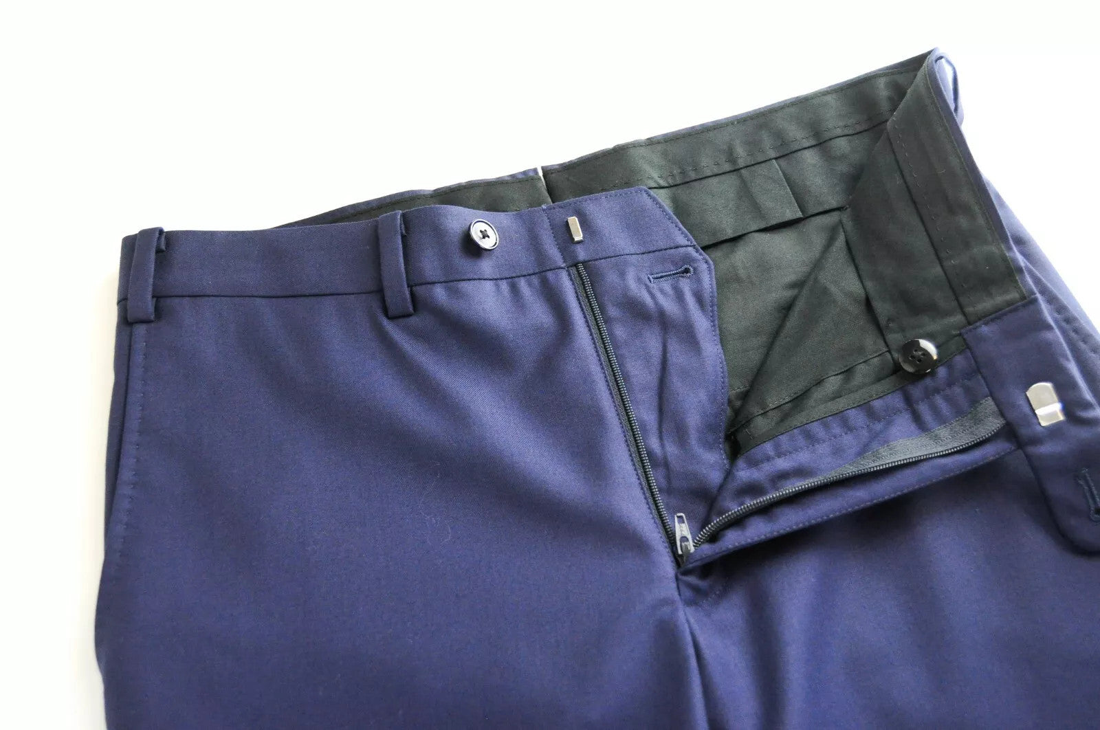 SUITSUPPLY Lazio Men's Suit UK32 Navy Wool Lined Pleated Formal 2-Piece