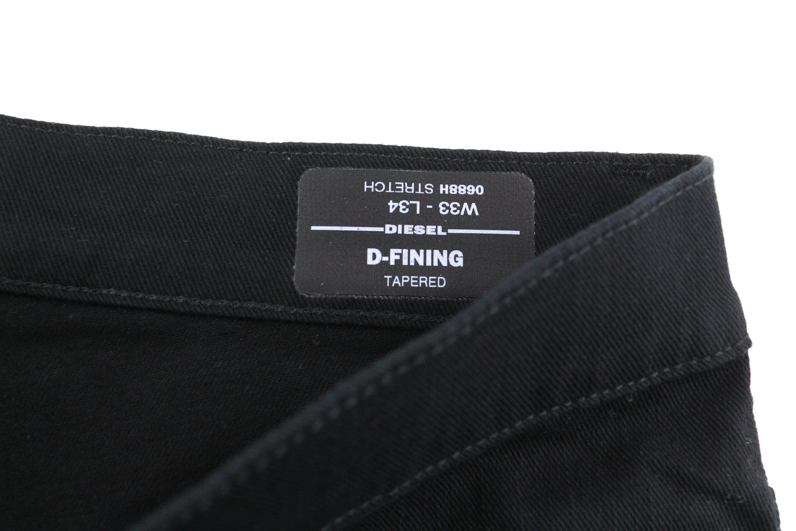 DIESEL D-Fining 0688H Men Jeans W33/L34 Denim Black Buttoned Tapered Stretch