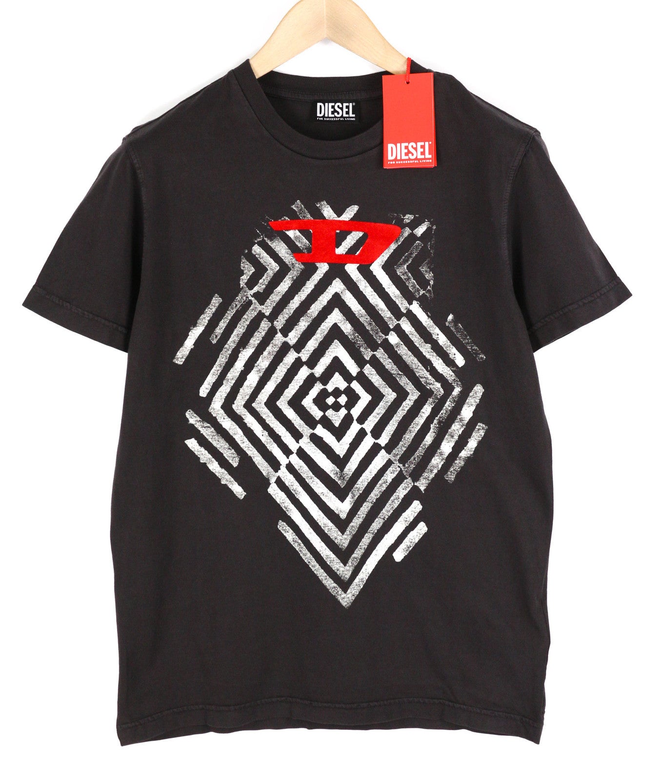 DIESEL T-Diegor-C16 Men T-Shirt M Short Sleeve Crew Neck Logo Print Dark RRP€70