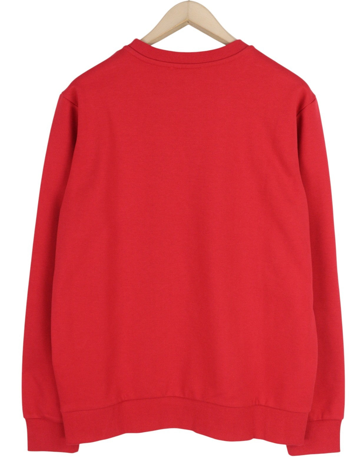 DIESEL S-Ginn-K25 Men Sweatshirt L Red Pullover Crew Neck Front Logo RRP€125