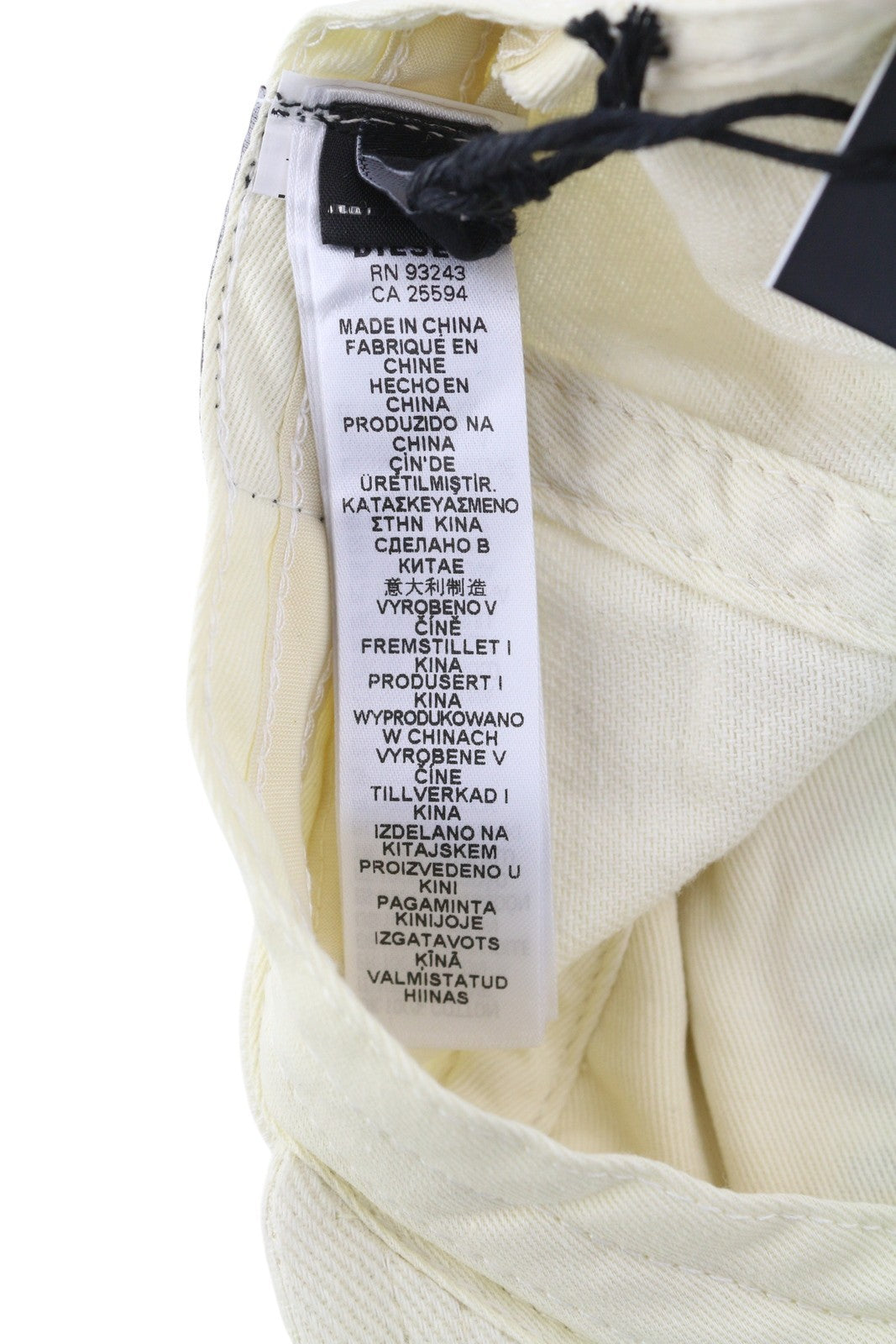 DIESEL C-Syom Men Cap OS White Baseball Embroidered Logo Light Cotton Unisex