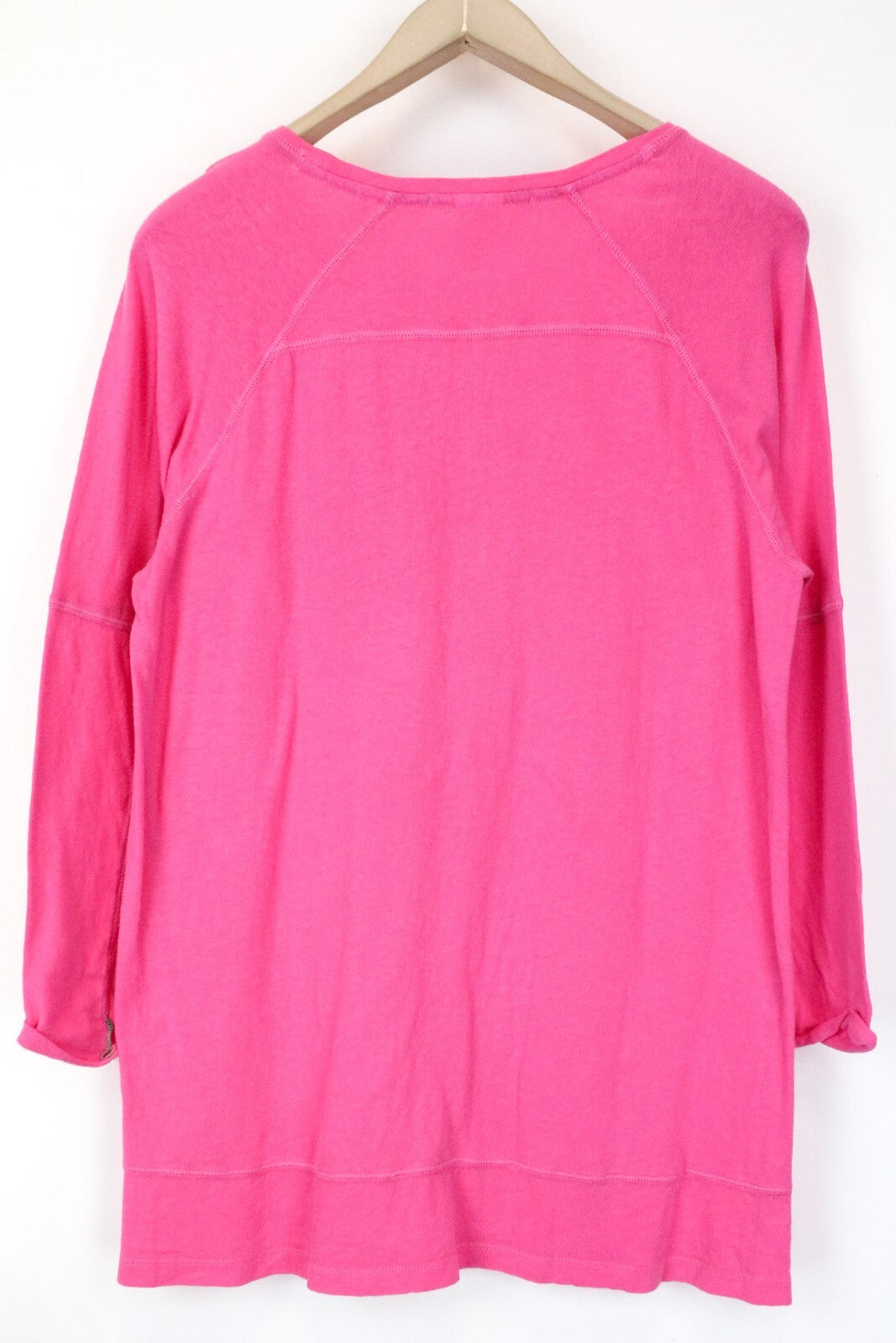 SCOTCH & SODA Ams Blauw Men T-Shirt ~S/M Pink 3/4 Sleeve Pocketed Bright Pink