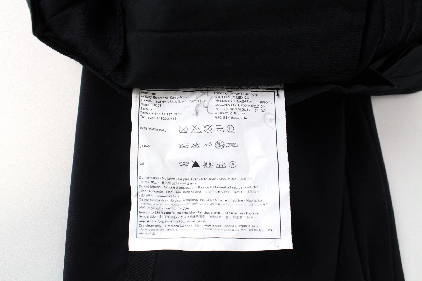 SUITSUPPLY Lazio Men's Suit UK34 Navy Tux Wool Single-Breasted Lined