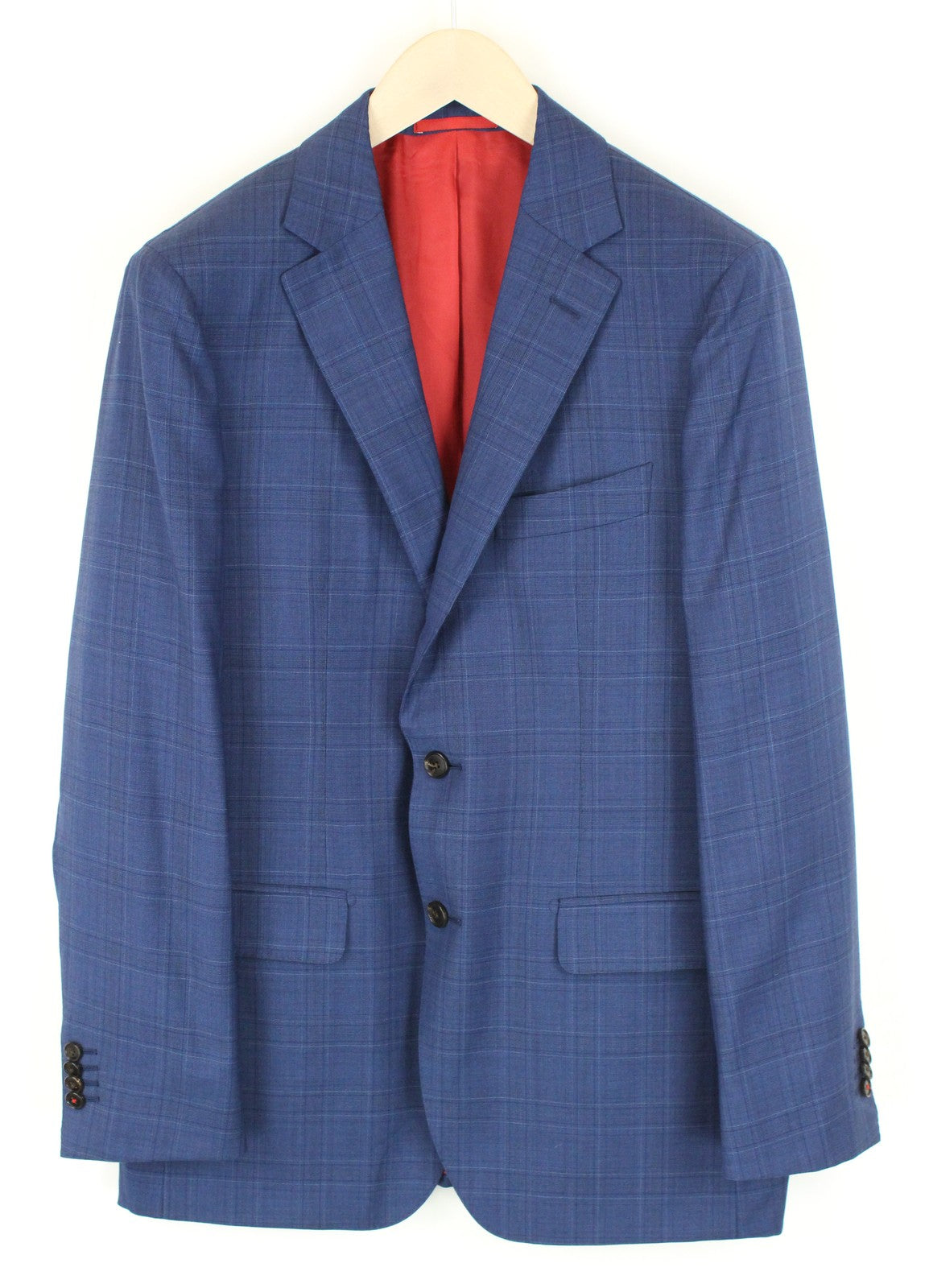 SUITSUPPLY Sienna Mens Blazer UK40R Super 130's Wool Checked Lined Dress