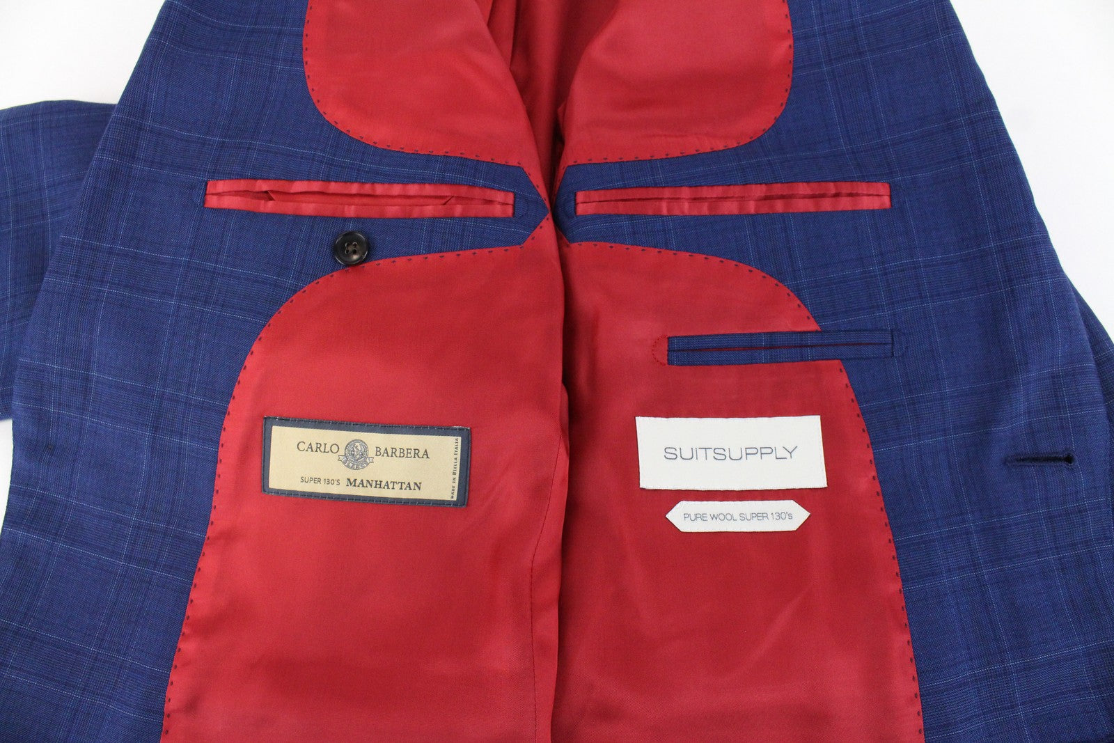 SUITSUPPLY Sienna Mens Blazer UK40R Super 130's Wool Checked Lined Dress