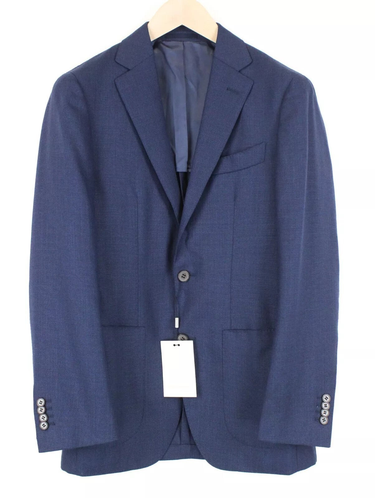 SUITSUPPLY Havana Men's Blazer UK34R Blue Wool Notch Collar Single-Breasted