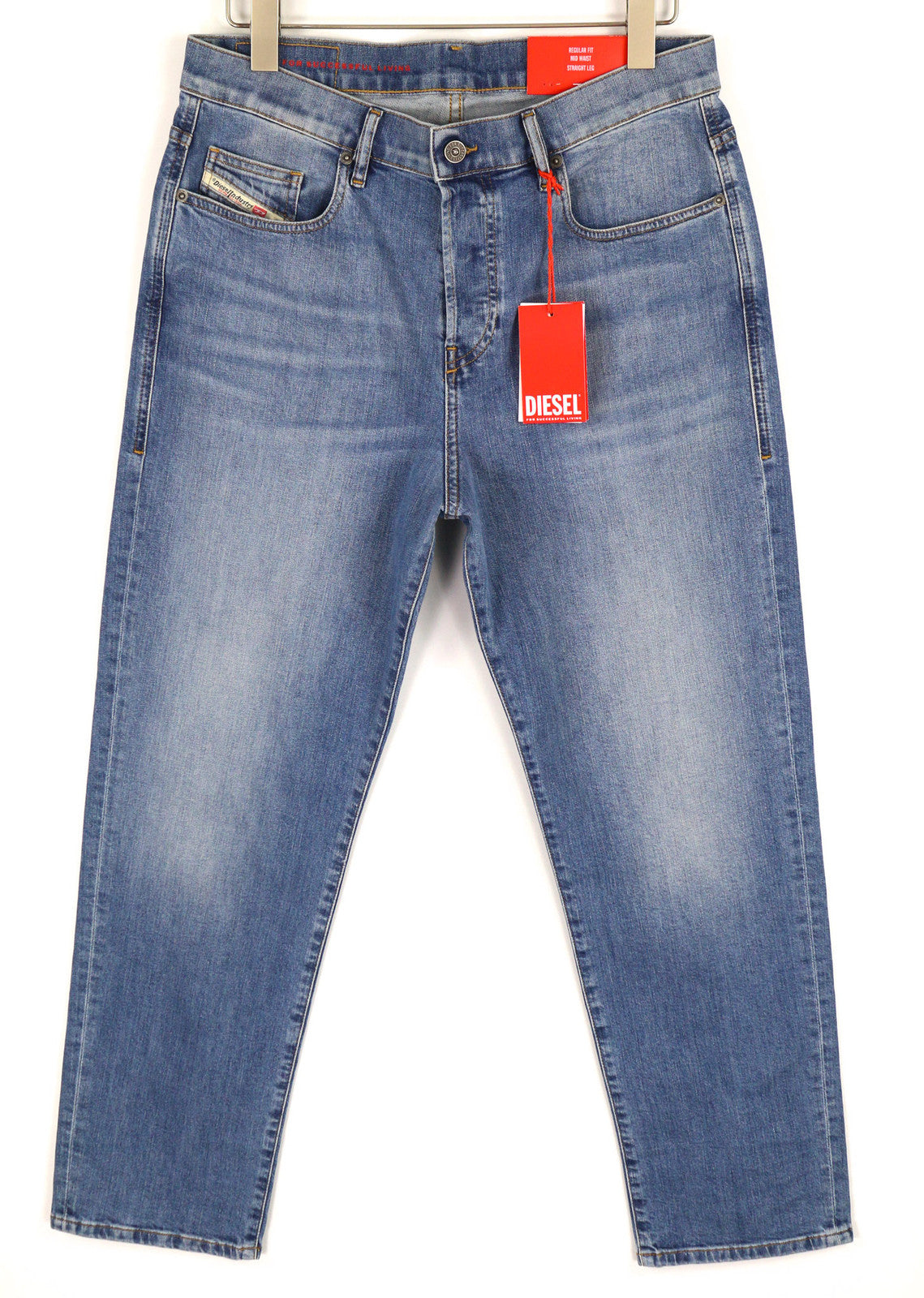 DIESEL 2020 D-Viker 0EHAJ Men Jeans W32/L30 Mid Waist Regular Fit Straight Leg