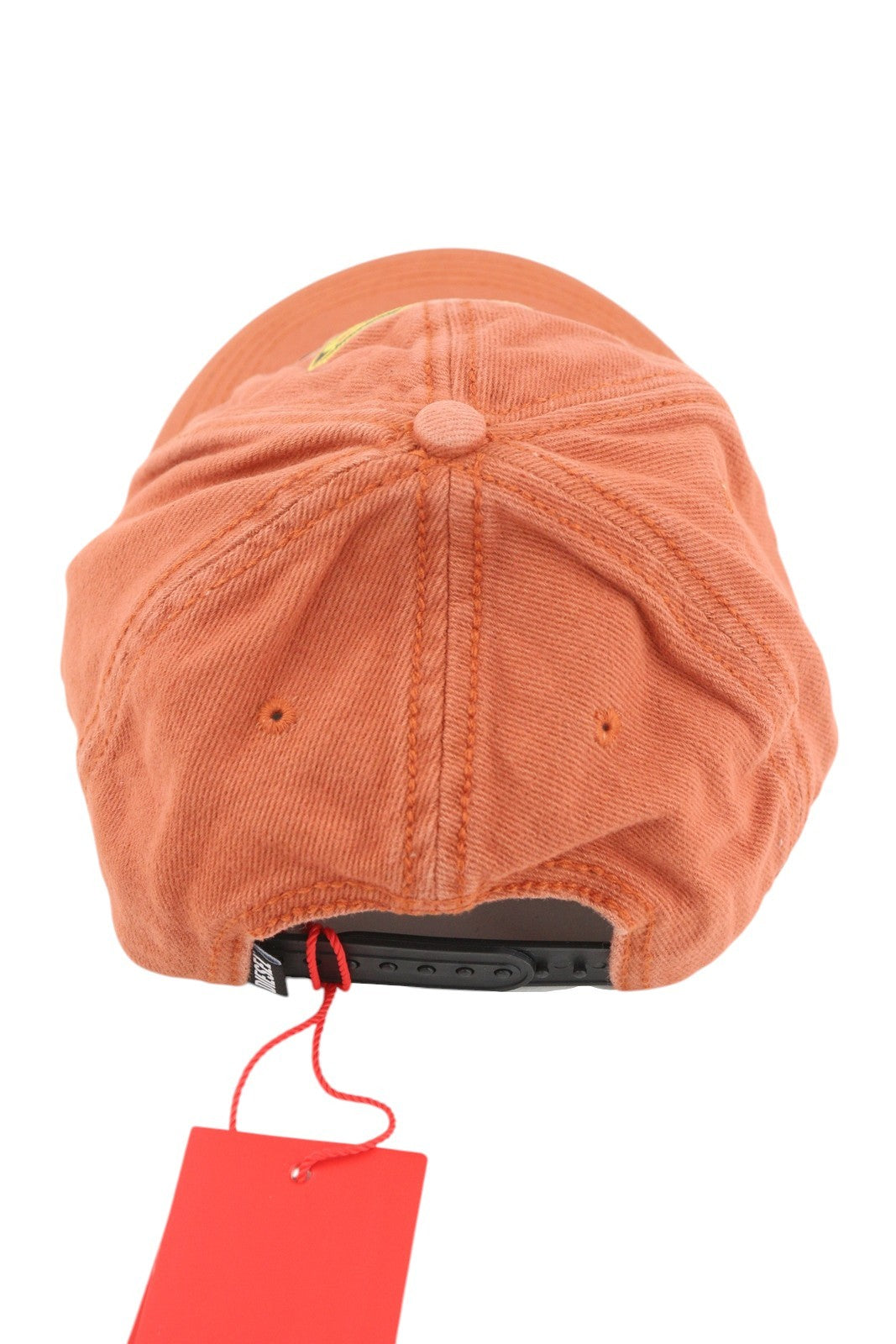 DIESEL C-Syom Men Cap OS Orange Baseball Embroidered Logo Cotton Logo Unisex