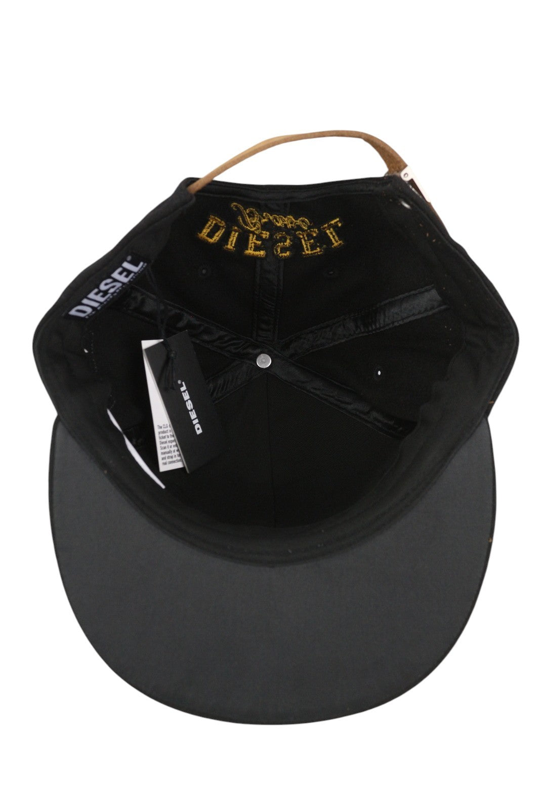 DIESEL C-Vintery Men's Cap OS Black Snapback Wool Blend Embroidered Logo Unisex