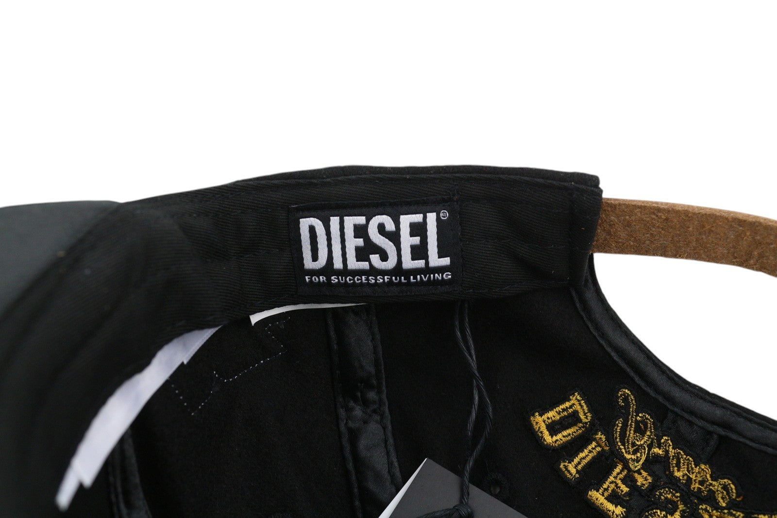 DIESEL C-Vintery Men's Cap OS Black Snapback Wool Blend Embroidered Logo Unisex