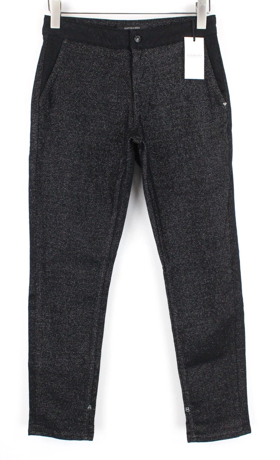 SCOTCH & SODA Ams Blauw Women's Trousers W26/L32 Black Stretch Cotton Blend