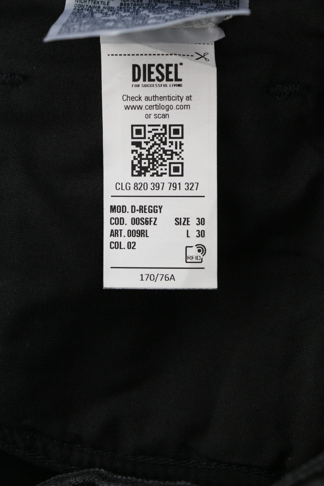 DIESEL D-Reggy 009RL Women Jeans W30/L30 Straight Regular Waist Zipper Denim