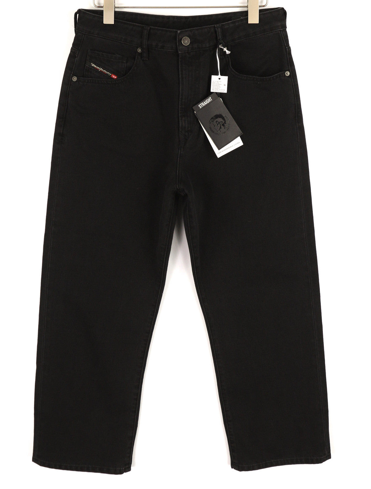 DIESEL D-Reggy 009RL Women Jeans W30/L30 Straight Regular Waist Zipper Denim