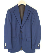 SUITSUPPLY Lazio Mens Blazer UK38R Super  Wool Slim  Blue Checked