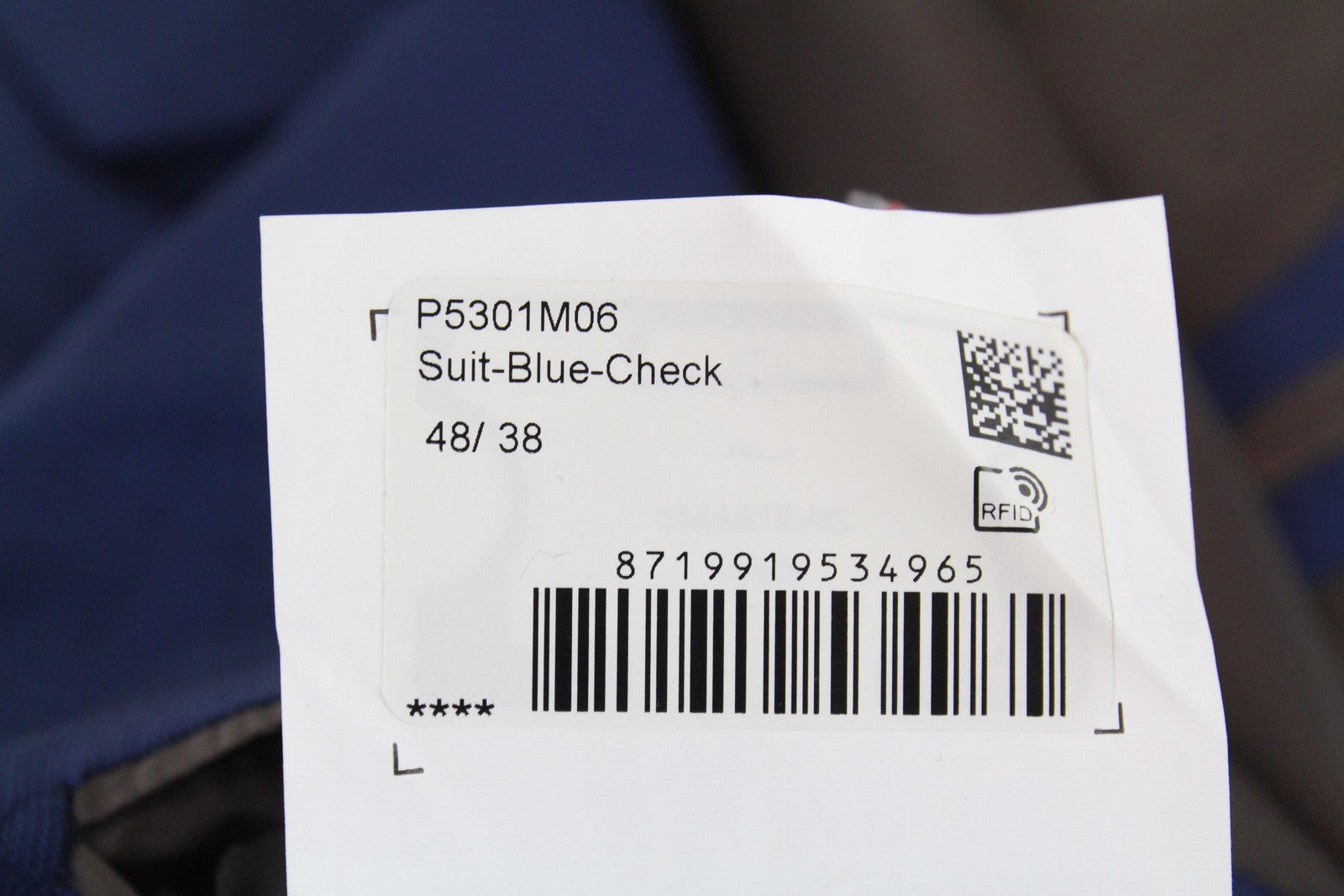 SUITSUPPLY Lazio Mens Blazer UK38R Super  Wool Slim  Blue Checked