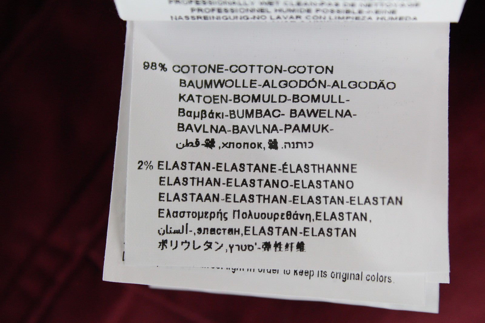 REPLAY Tom Men Trousers W34/L32 Red Cotton Stretch Regular Fit Stylish Trousers