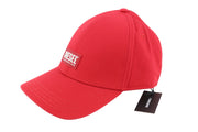 DIESEL Corry-Gum Men Cap OS Mid Red Baseball Cotton Patch Logo Casual Unisex