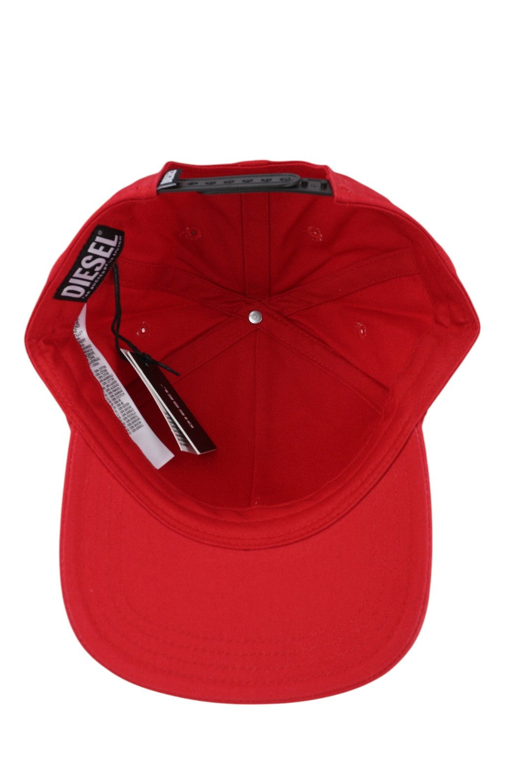 DIESEL Corry-Gum Men Cap OS Mid Red Baseball Cotton Patch Logo Casual Unisex