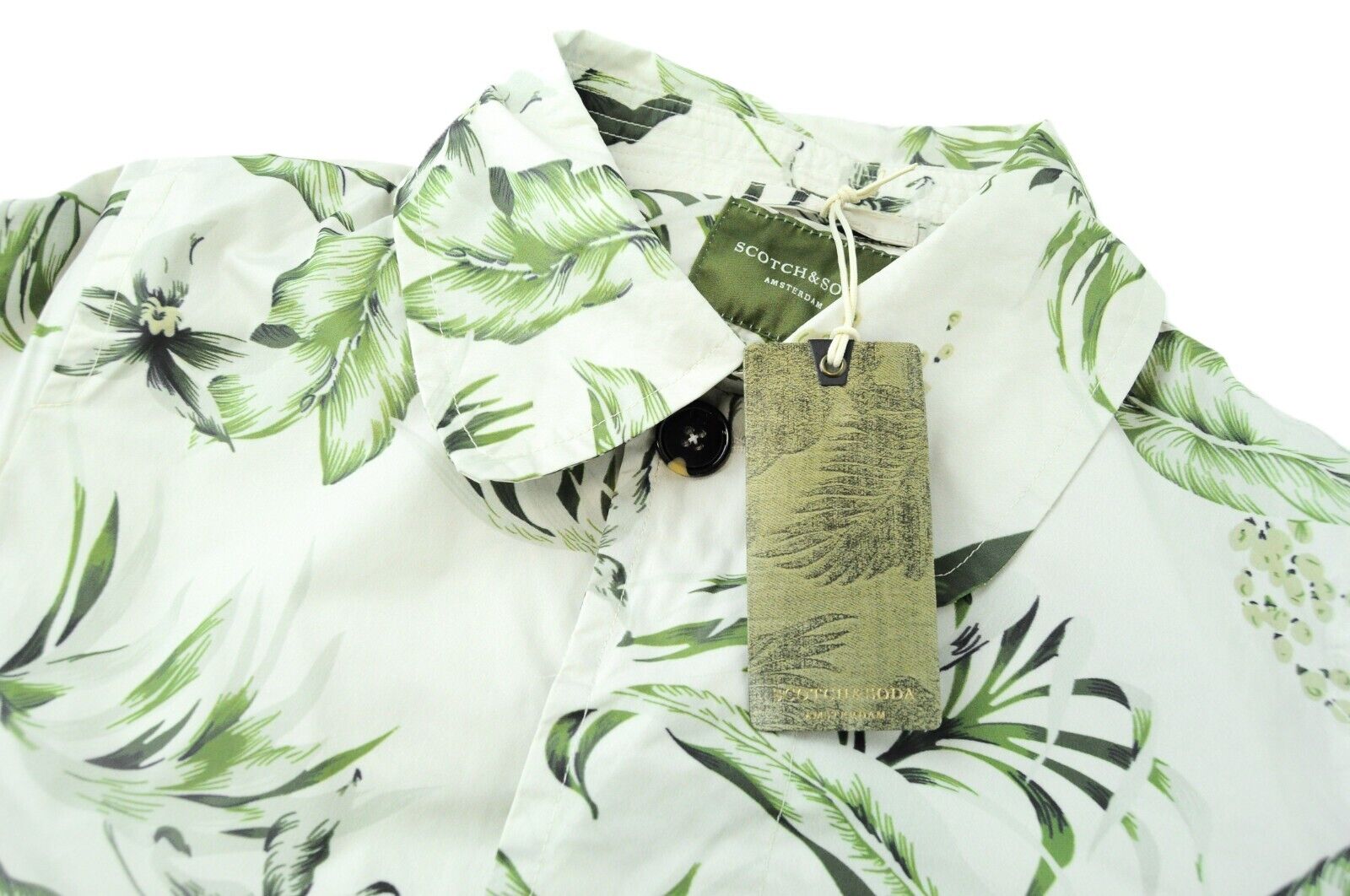 SCOTCH & SODA Ams Couture Mens Jacket XL Green Pattern Lightweight