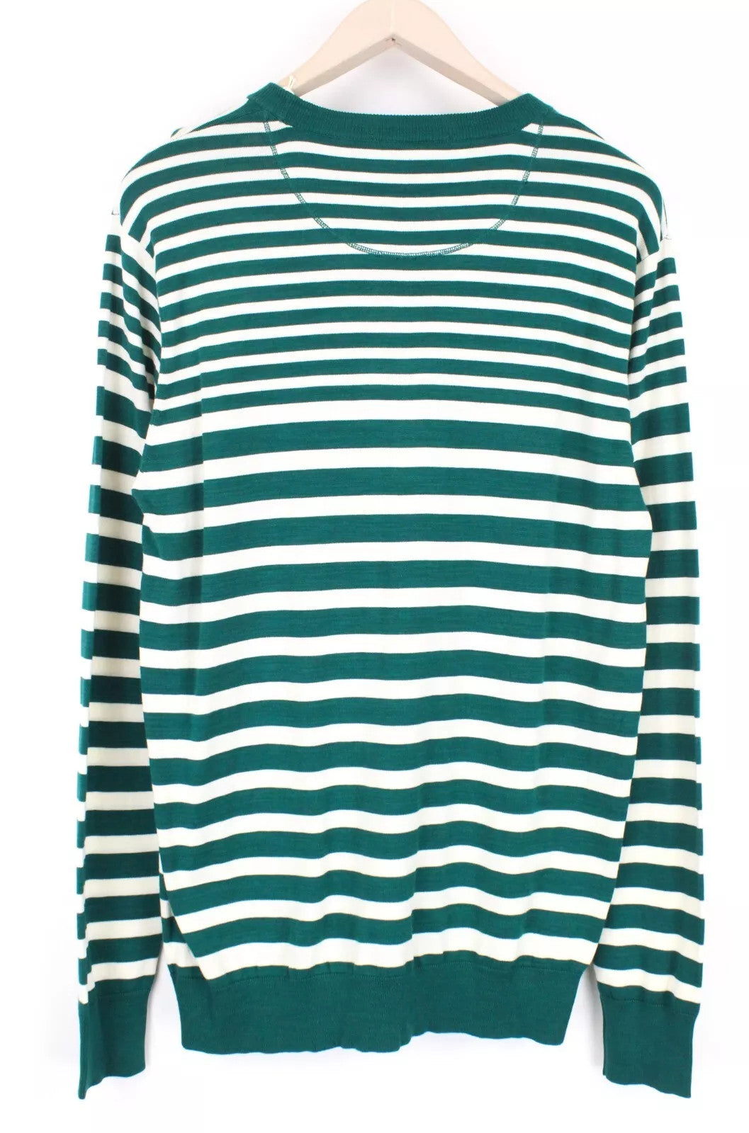 SCOTCH & SODA Ams Couture Men's Sweatshirt ~L Green Striped Cotton Pullover