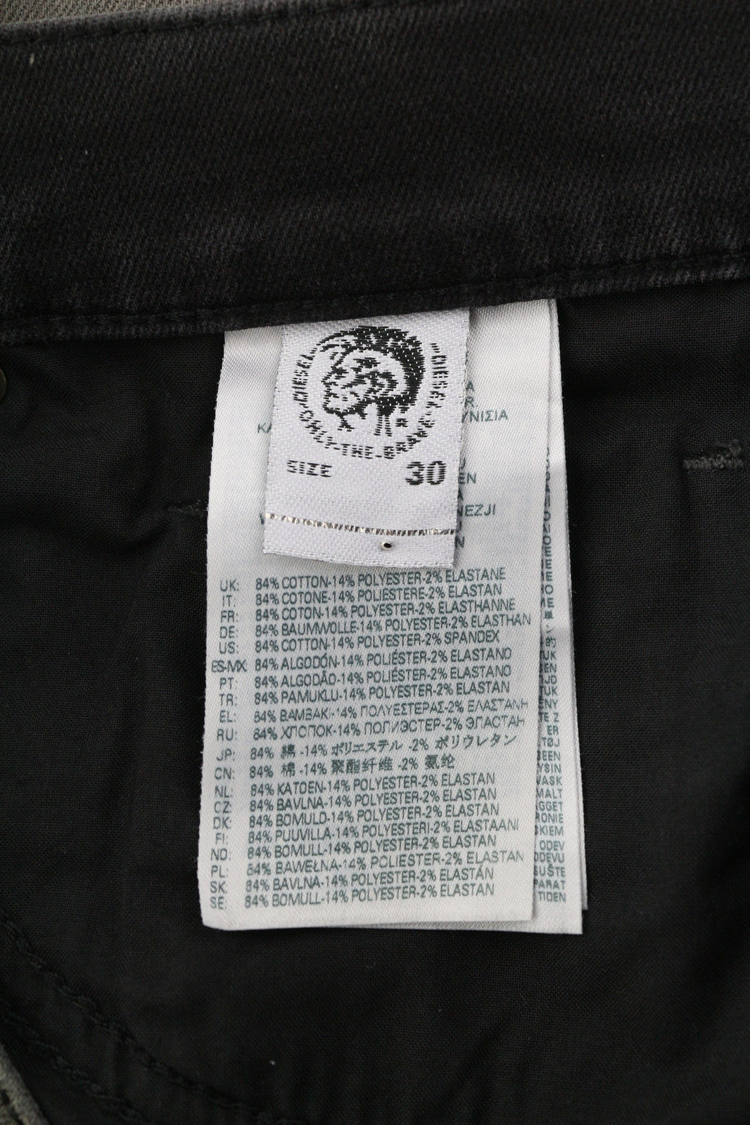 DIESEL D-Strukt Jogg 09B04 vyriški džinsai W30 Slim Stretch Logo Women's Black RRP 295 € 