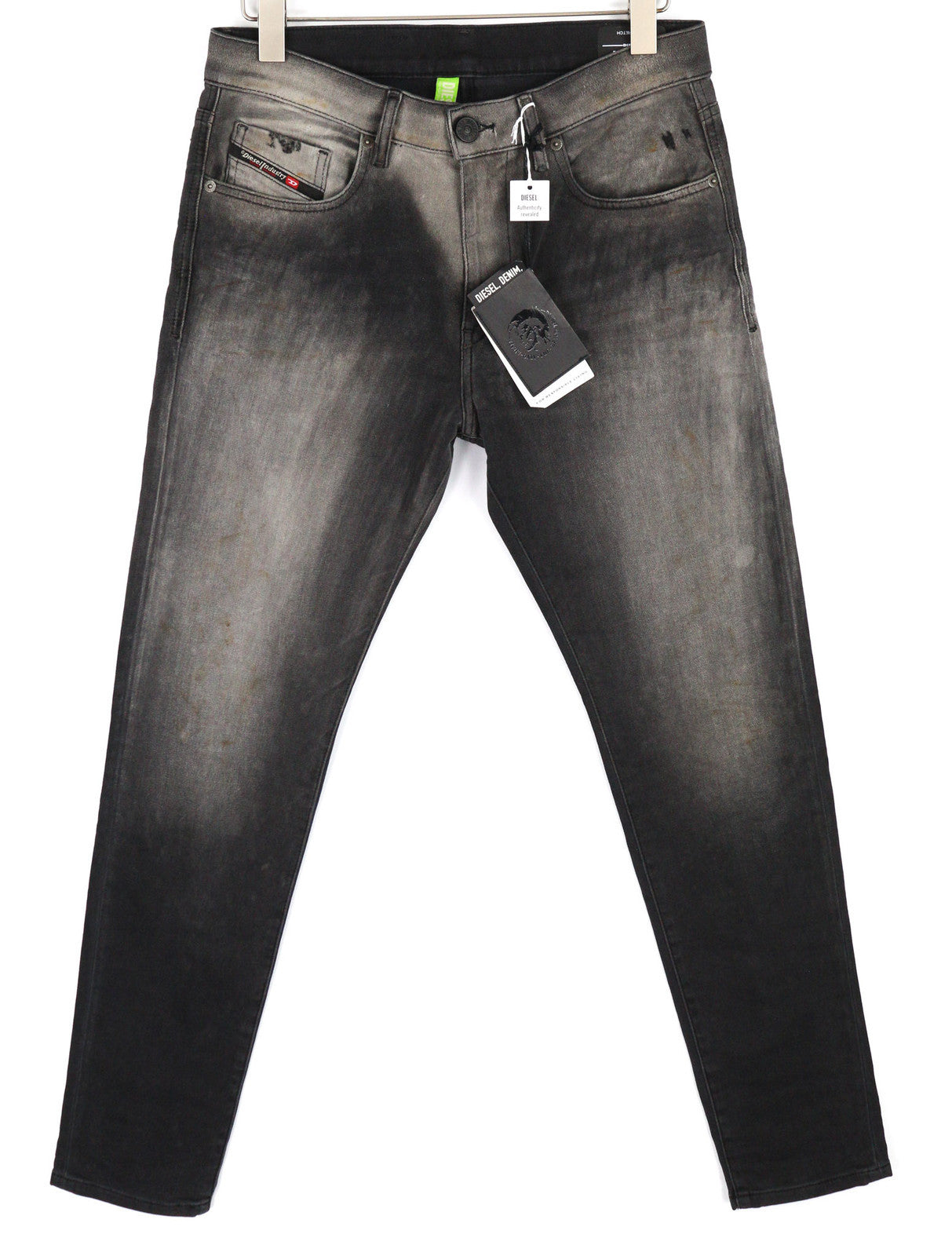 DIESEL D-Strukt Jogg 09B04 Men Jeans W30 Slim Fit Stretch Washed Black RRP€295