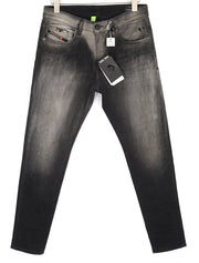 DIESEL D-Strukt Jogg 09B04 Men Jeans W30 Slim Fit Stretch Washed Black RRP€295