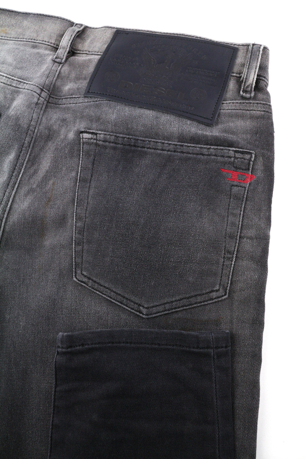 DIESEL D-Strukt Jogg 09B04 Men Jeans W30 Slim Fit Stretch Washed Black RRP€295