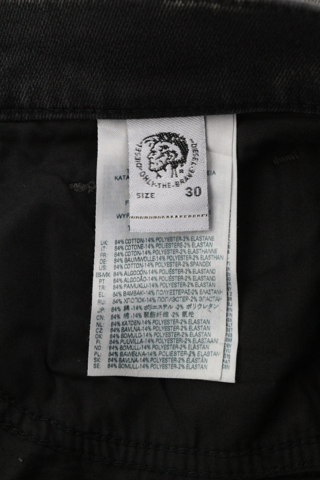 DIESEL D-Strukt Jogg 09B04 Men Jeans W30 Slim Fit Stretch Washed Black RRP€295