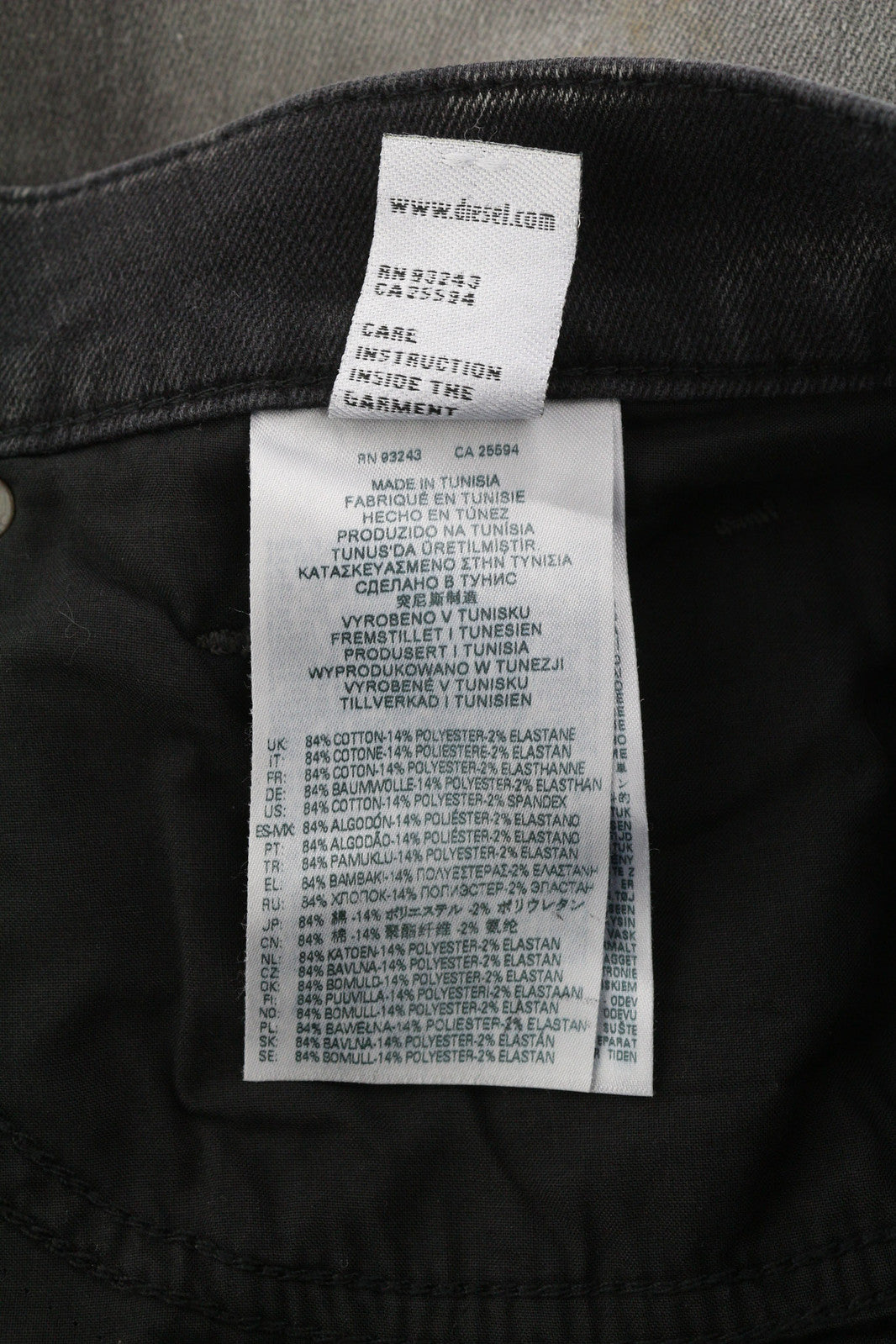 DIESEL D-Strukt Jogg 09B04 Men Jeans W30 Slim Fit Stretch Washed Black RRP€295