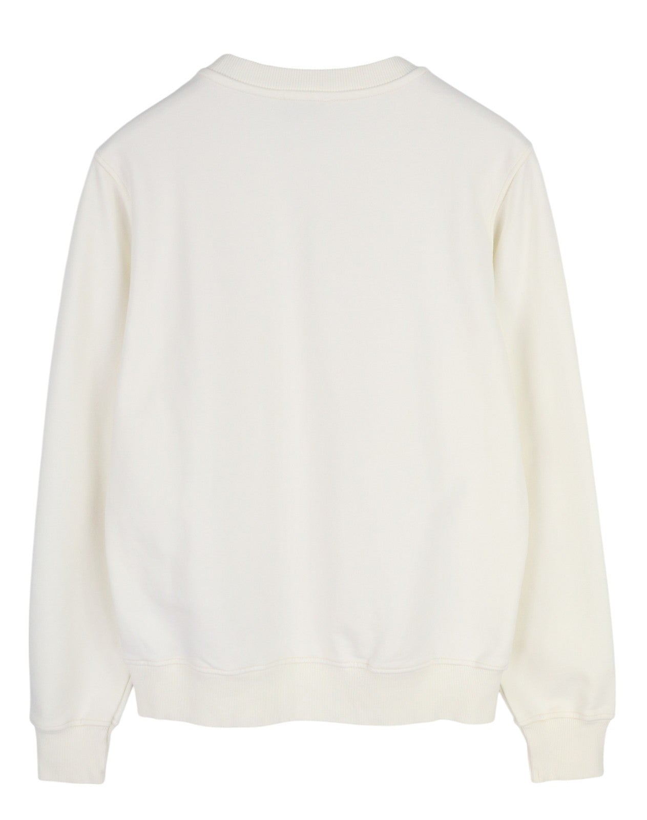 DIESEL S-Ginn-E5 Men Sweatshirt S White Pullover Crew Neck Front Logo Unlined