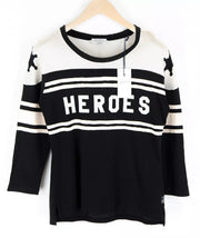 SCOTCH & SODA Ams Blauw Men's T-Shirt ~S Black 3/4 Sleeve Casual Pullover