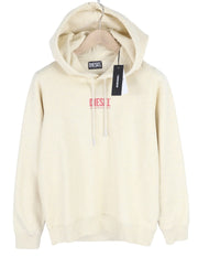 DIESEL F-Angs-H-Ecosmallogo Womens Hoodie S Melange Light Yellow Pullover