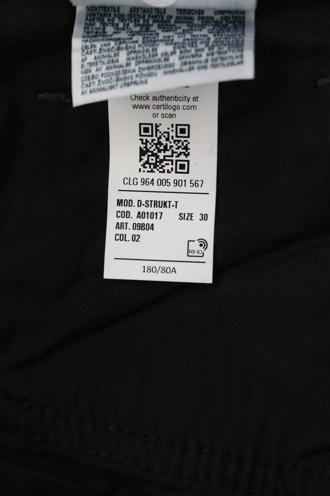 DIESEL D-Strukt Jogg 09B04 Men Jeans W30 Slim Leg Stretch Washed Black RRP€295