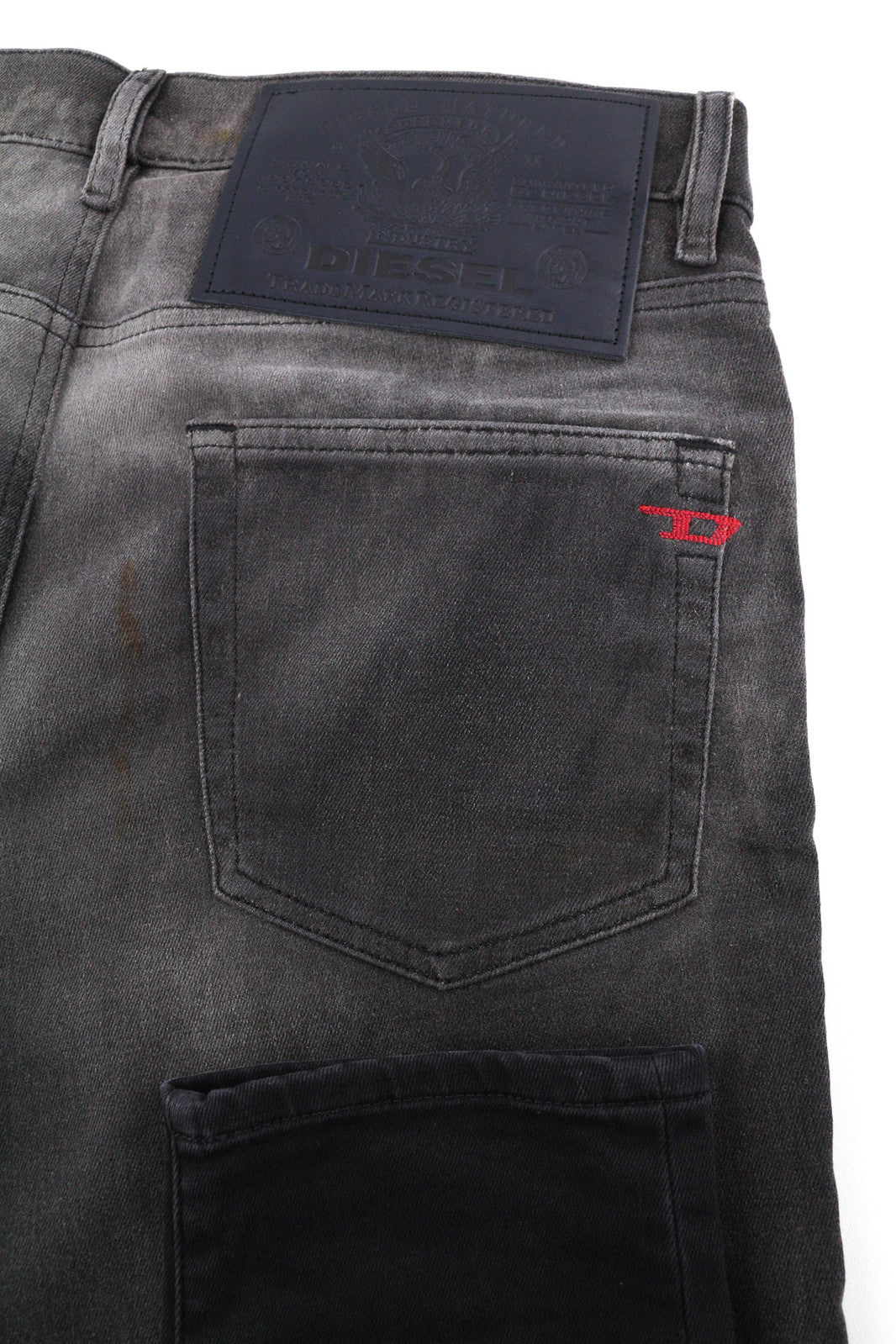 DIESEL D-Strukt Jogg 09B04 Men Jeans W30 Slim Leg Stretch Washed Black RRP€295