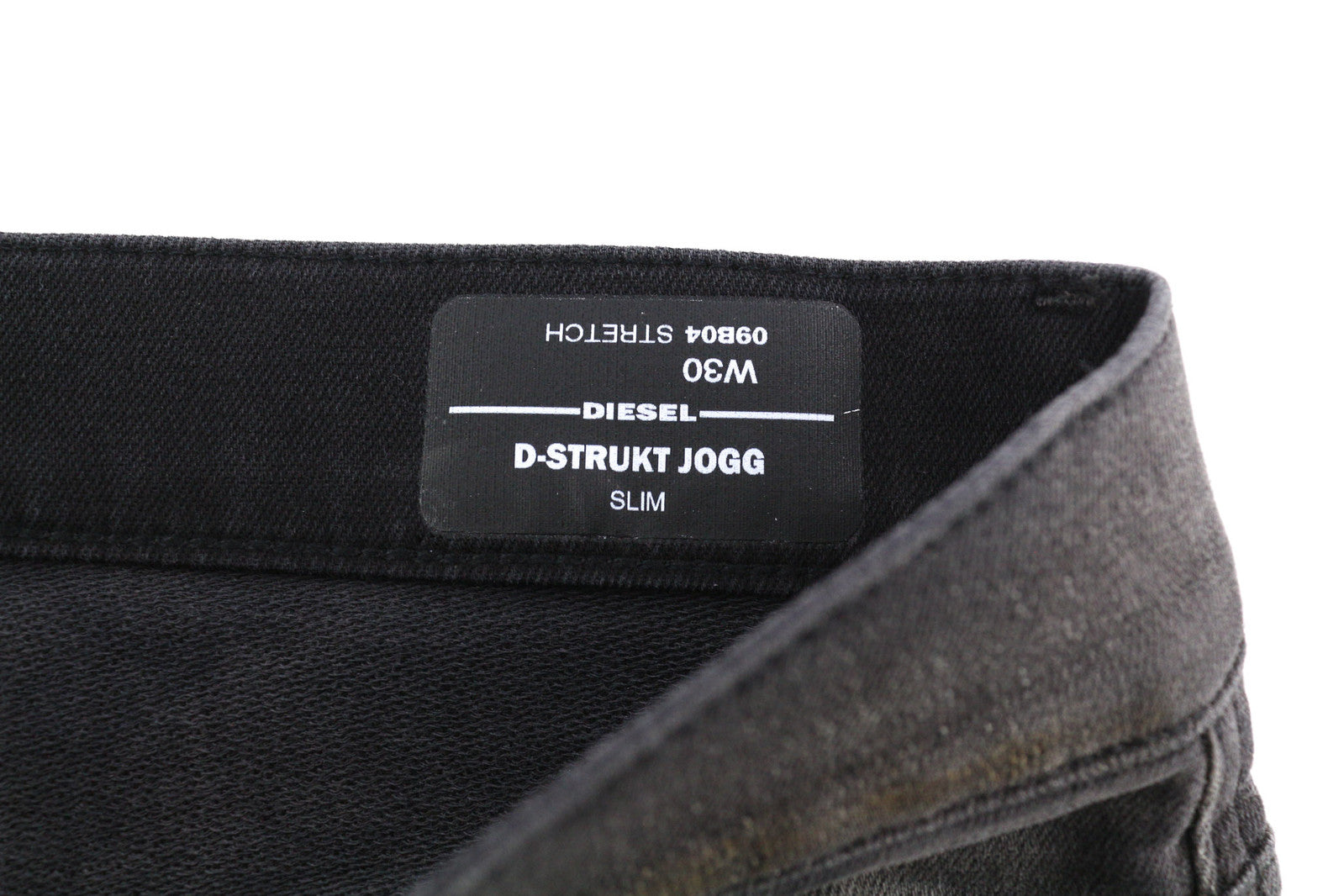 DIESEL D-Strukt Jogg 09B04 Men Jeans W30 Slim Leg Stretch Washed Black RRP€295