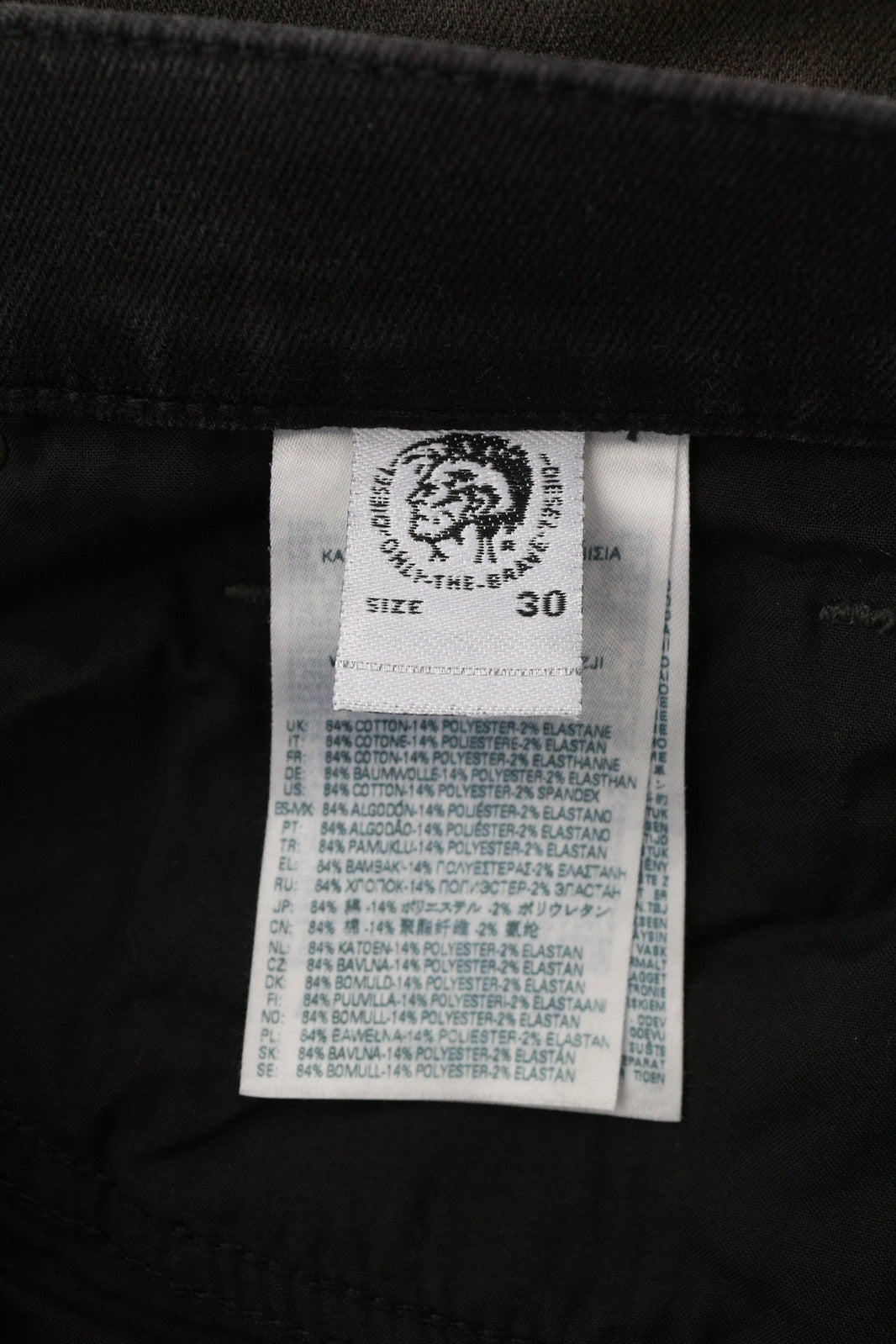 DIESEL D-Strukt Jogg 09B04 Men Jeans W30 Slim Leg Stretch Washed Black RRP€295