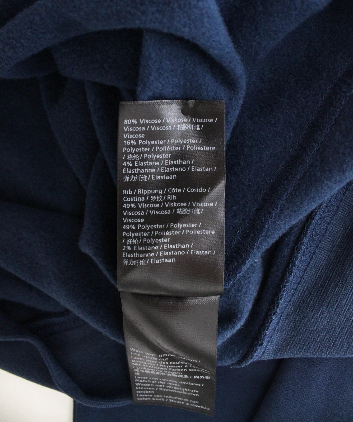 DENHAM Compass Women's T-Shirt 2XS Blue Long Sleeve Stretch Casual