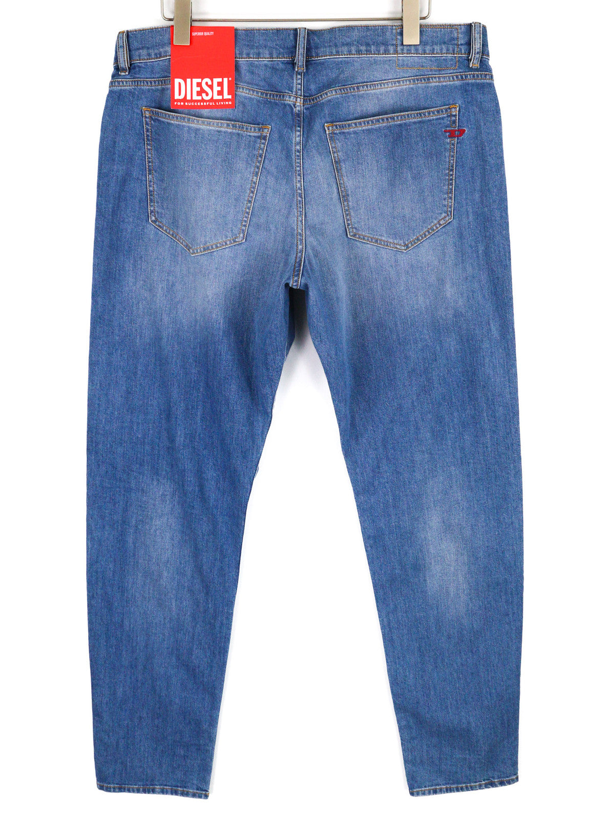 DIESEL 2019 D-Strukt 0EHAJ Men Jeans W40/L34 Slim Fit Mid Waist Washed Blue