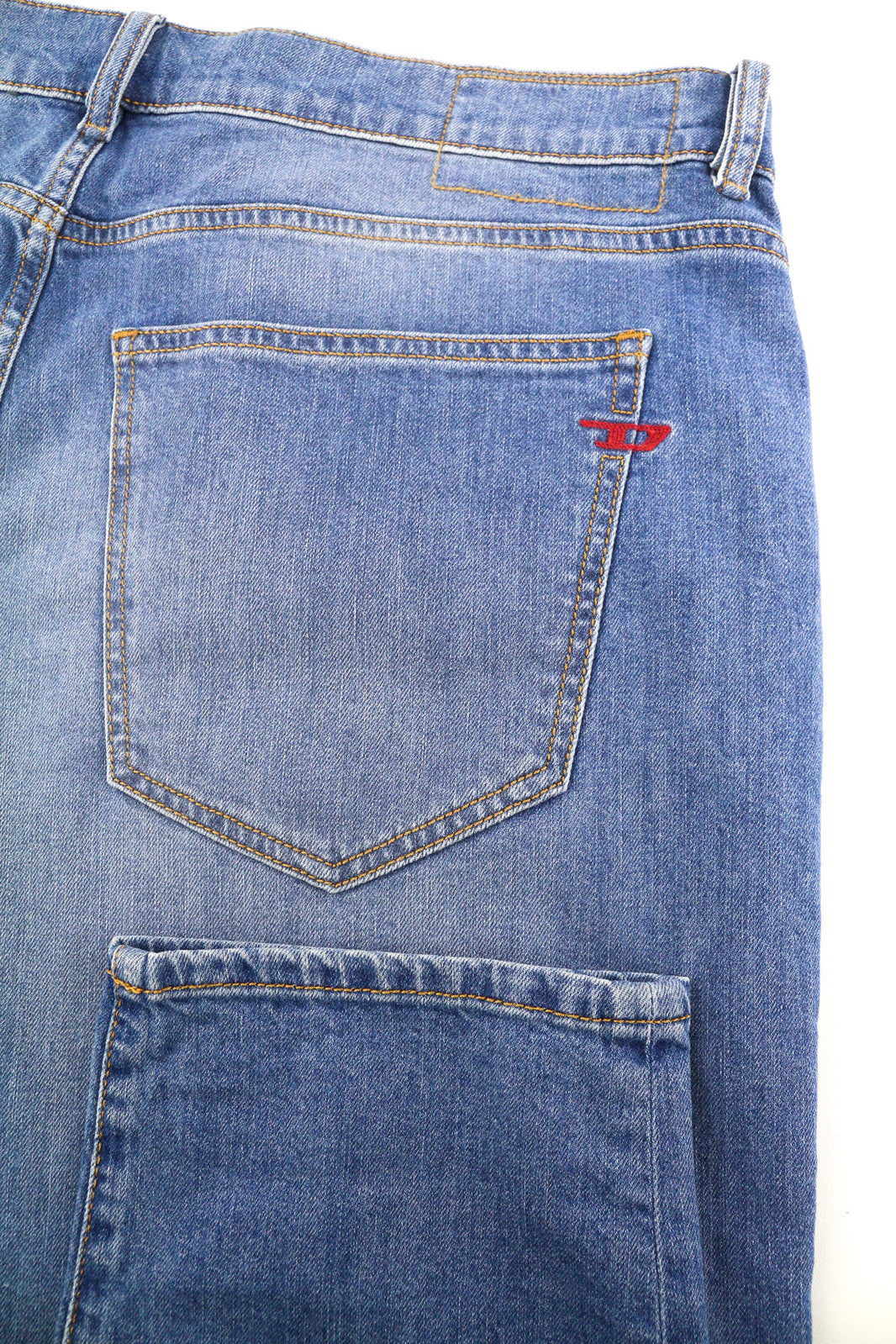 DIESEL 2019 D-Strukt 0EHAJ Men Jeans W40/L34 Slim Fit Mid Waist Washed Blue