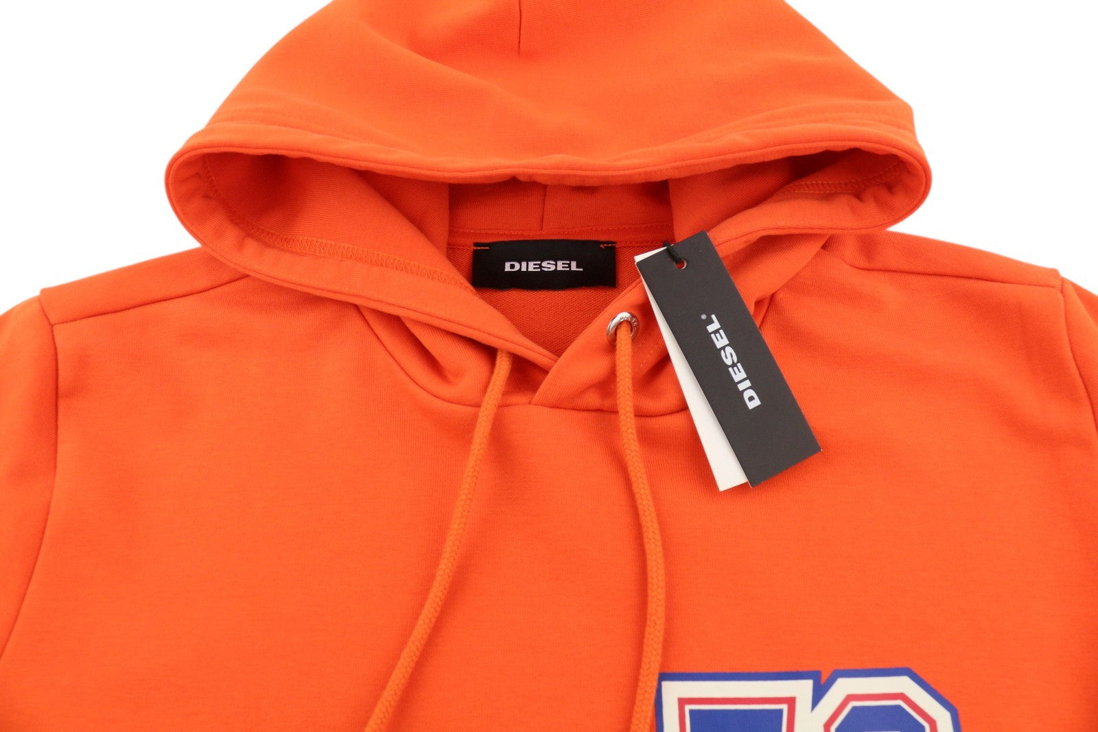 DIESEL S-Girk-Hood-K12 Mens Hoodie L Orange Pullover Kangaroo Pocket RRP€130